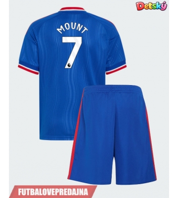 Lacne Dětský Futbalové dres Manchester United Mason Mount #7 2026-27 Krátky Rukáv - Preč (+ trenírky)